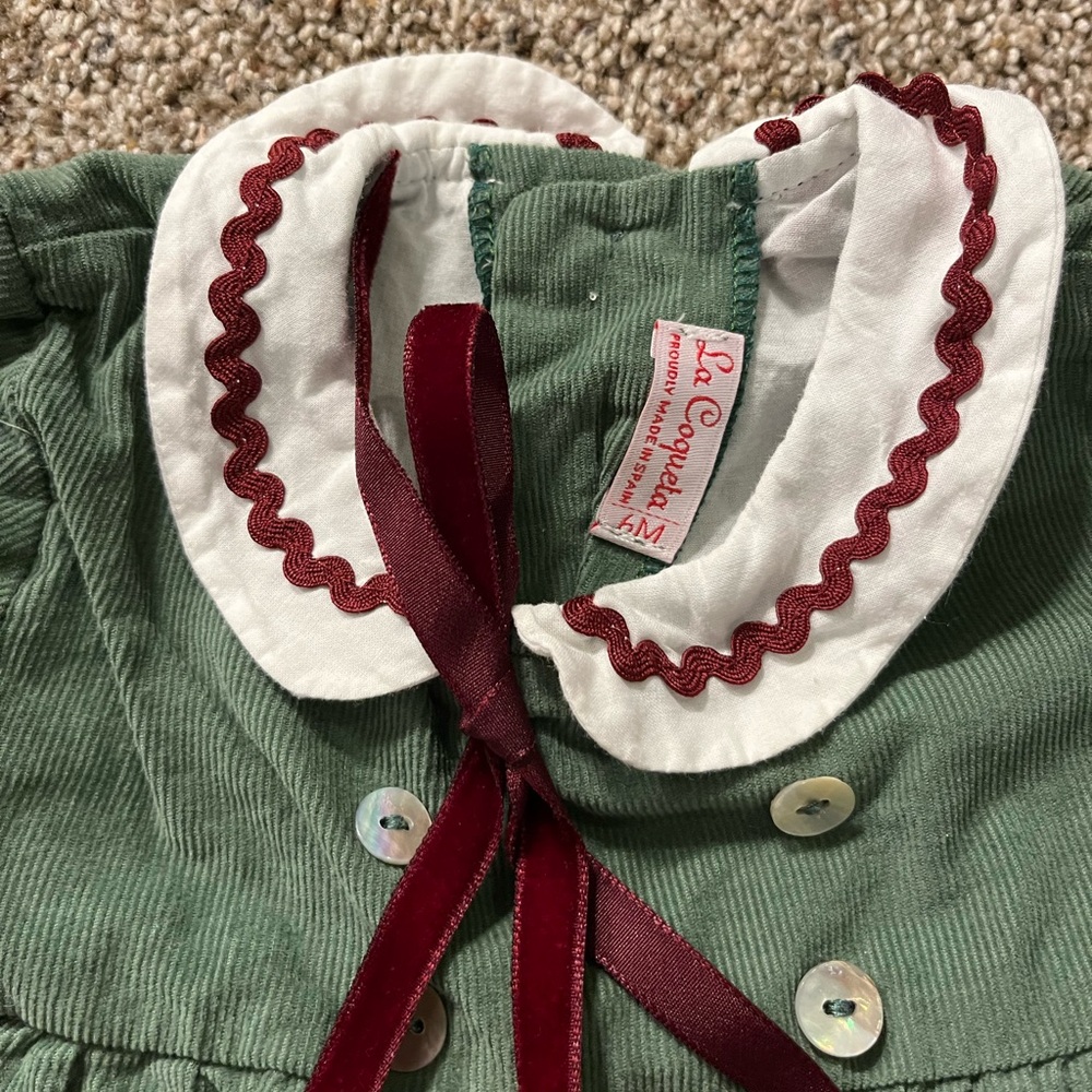 La Coqueta 3-6M Christmas Dress Set